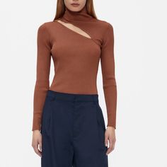 Genuine Zara New With Tag Color(S): Brick Orange Modern Chicness With Cut Out Details. Wear To Work Or Play Brown Knit Top For Layering, Spring Fine Knit Brown Top, Chic Brown Fine Knit Tops, Zara Halter Top, Zara Tank Top, Strapless Bodysuit, Cold Shoulder Shirt, Suede Tops, Ruffle Bodysuit