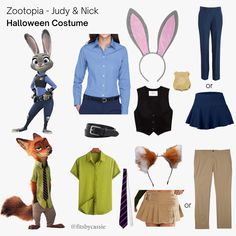 some people are dressed up in costumes for halloween and the other is wearing bunny ears