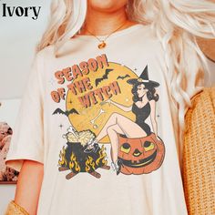 Season of the Witch Shirt Funny Vintage Halloween Tshirt Cute Retro Horror Social Club Tee Fall Party Trendy Spooky Clothing Comfort Colors - Etsy Vintage Halloween Shirt, Halloween Tshirt Designs, 21 Party, Retro Horror, Halloween Tshirt, Autumn T Shirts, Season Of The Witch, Animal Cartoon, Funny Vintage