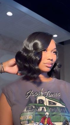 Bob Install Wig, Bob Style Wedding Hair, Quickweave Long Bob, Wave Bob Black Women, Barbie Bob Hairstyle, Prom Bob Hairstyles, Body Wave Bob Quick Weave, Bob Wave Hairstyles, Loose Wave Bob Black Women