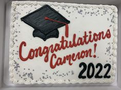 congratulations cake with graduation cap on it for someone's class year 2012 - 2012