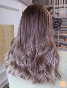 Purple Ash Balayage, Ash Pink Balayage, Ash Purple Hair Balayage, Purple Ash Hair Color, Ash Pink Brown Hair, Ash Purple Balayage, Purple Ash Hair, Ash Pink Hair, Pastel Pink Highlights