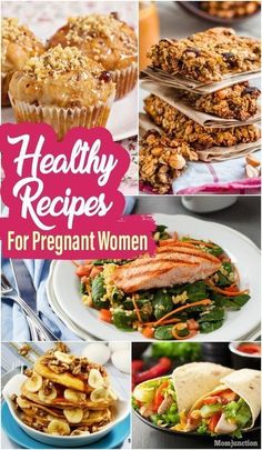 healthy recipes for pregnant women with text overlay