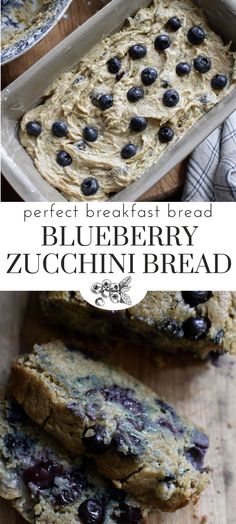 blueberry zucchini bread is cut into slices