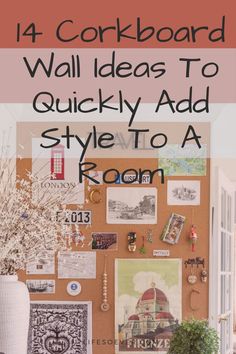 You can easily add style and texture to any room by adding corkboard to a wall. Corkboards tend to be messy, but a corkboard wall will be a pleasant focal point to any room with a few decorative touches and clean lines. Home Office Bulletin Board Wall, Cork Board Tiles Ideas, Office Corkboard Ideas, Cork Pin Board Ideas, Decorating A Cork Board, Cord Board Ideas, Cork Boards Ideas For Bedroom, Cork Board Picture Ideas