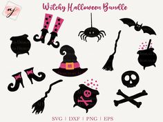 witch svg clipart bundle