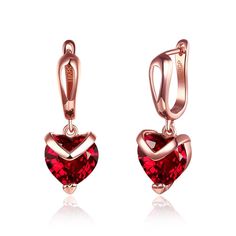 Heart Shaped Fashion Earrings For Women Statement Red Zircon Rose Gold Drop Earring 2021 Metals Type: Copper Alloy Style: Trendy Fine or Fashion: Fashion Model Number: LKN18KRGPE128 Item Type: Earrings Earring Type: Drop Earrings Shape\pattern: Heart Material: Cubic Zirconia Gender: Women Material: Copper Plating: rose gold Mosaic: 5A+ Cubic Zirconia Gender: For Women and Girls Occasions: Party/Anniversary/Wedding/Birthday/School/Engagement Safer: Hypoallergenic and Wear Comfortable Environmenta Valentine Gifts For Girls, Rose Gold Heart, Red Diamond, Heart Drop Earrings, Hypoallergenic Earrings, Crystal Drop Earrings, Rose Earrings, Girls Earrings, Gold Drop Earrings