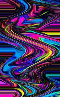 an abstract background with multicolored lines and curves in the shape of a wave