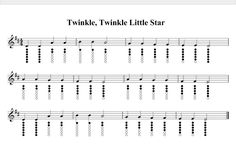 a sheet music page with the words twinkle twinkle little star written in black and white