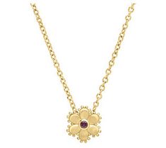 Make a statement with this personality-infused flower pendant accompanied by an elegant cable chain. From Elyse Ryan. Flower Pendant, Cable Chain, Gold Necklace, Amethyst, Jewelry Necklaces, Cable, Gemstones, Chain, Pendant