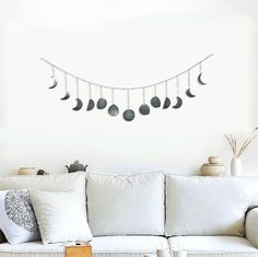 Moon Phase Wall-hanging - SKADMAS Home Ideas Kitchen, Beautiful Sounds, Moon Wall Decor, Brass Wall Hanging, Bohemian Wall Decor, Boho Living Room Decor, Boho Room Decor