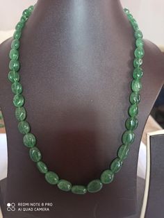 19'' AA Natural Green Strawberry Quartz 282 Carat Fine Quality Smooth Oval Beads Gemstone Necklace Stone :Natural Green Strawberry Quartz Shape :- Oval Size :- approx 6x8- 10x15 mm 1. Weight :- 282 carat - 21 inch Purity :- 100% Natural Gemstone Polish :- Handmade color - green makes a great gift for your loved ones. It is known as the 'love stone' as the message it emits is the strong vibration of unconditional love, joy, warmth and healing. As quartz crystals are profound amplifiers of energy, Green Oval Faceted Bead Necklaces, Green Oval Gemstone Beads Necklace, Oval Emerald Gemstone Beads Necklace Gift, Spiritual Oval Beaded Necklace With Gemstone Beads, Oval Natural Stone Beads For Gifts, Oval Green Beaded Necklaces For Gifts, Oval Beaded Necklaces With Natural Stones For Gifts, Oval Single Strand Beaded Necklace As Gift, Oval Single Strand Beaded Necklace For Gift