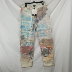 Boohoo Man Relaxed Fit Eagle Jeans Graphic Print All Over Have A Sheen To Them Button Fly Nwt Cotton/Polyester/Elastane Sold Out In Stores Size 34 All Measurements Are Taken From A Non Stretched Garment And Are Approximate. Smoke Free, Pet Friendly Home. Fabric Content For The Garment Will Be In One Of The Pictures If Available. Fitted Casual Jeans For Festivals, Casual Fitted Jeans With Graphic Print, Casual Printed Jeans For Summer, Casual Summer Printed Jeans, Summer Casual Printed Jeans, Fitted Graphic Print Jeans For Summer, Summer Fitted Jeans With Graphic Print, Summer Graphic Print Fitted Jeans, Boohoo Man