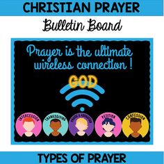 a poster with different types of people on it and the words, christian prayer bulletin board