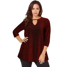 Add a little shine to your everyday look with our trapeze tunic that is made to move with you. Swimsuits For All, Ladies Of London, Dress Suits, Plus Size Tops, Wearing Dress, Everyday Look, Jacket Dress, Plus Size Outfits, Sweater Top