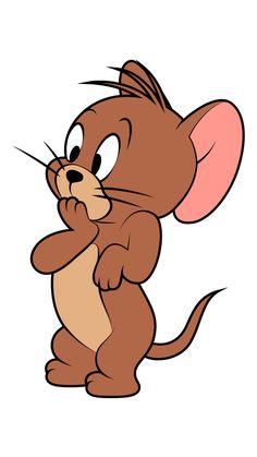 a cartoon mouse sitting on its hind legs