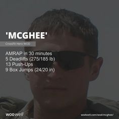 a man wearing sunglasses with the words mcghee in front of him and below it