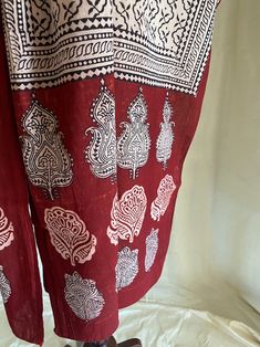 Cotton Scarf Shawl 22x72 Bagh Hand Made Block Print Vegetable Dye Red, Black and White by Indian Award Winning Family Folk Art Ethnic Art - Etsy Pakistan Red Cotton Dupatta With Kalamkari Print, Traditional Red Dupatta With Block Print, Traditional Festival Block Print Dupatta, Red Bohemian Cotton Dupatta, Bohemian Cotton Dupatta With Hand Print, Traditional Hand Printed Cotton Dupatta, Bohemian Cotton Dupatta Hand Printed, Red Folk Dupatta With Traditional Patterns, Red Batik Print Dupatta For Festivals