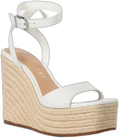 White Wedge Shoes, Platform Wedges Shoes, Nice Sandals, Platform Wedge Heels, Sandal Platform, Fresh Shoes, Girly Shoes, Wedge Heel Sandals, Gianni Bini