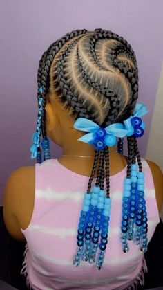 �✨ Precious kids ✨ on Instagram: "👑 Emma . 💙 SOMETHING A LITTLE DIFFERENT 💙 natural hair FREESTYLE 🧚🏽‍♀️ • • • • • • miramarhairstylist #miramarbraider ##miramarkidbraider #browardbraider #browardkidsbraids #browardbraids #browardhairbraider #miamihairstylist #miamikidbraider #miamibraids #miamikidhairbraider #pompanokidsbraider #pompanobraider #kidfriendlystyles #kidfriendlybraids" Stitch Braids For Kids, Kids Feed In Braids, Girls Braided Hairstyles Kids, Black Baby Girl Hairstyles, Baby Girl Hairstyles Curly, Toddler Braided Hairstyles, Daughter Hairstyles, Kids Style Hair, Kids Hairstyle