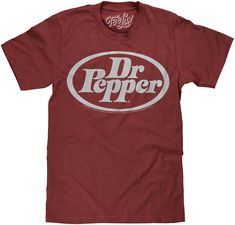 PRICES MAY VARY. 52% Cotton, 48% Polyester Made in USA and Imported Pull On closure Machine Wash YOUR NEW FAVORITE DR PEPPER T-SHIRT: Enjoy the nostalgia of the Dr Pepper oval logo - printed on the softest brick heather tee we could find. EASY CARE TEES: This Dr Pepper design is licensed and screen-printed on a soft, high-quality poly-cotton t-shirt that goes from the washing machine to the dryer without losing shape, shrinking or fading. NO FUSS SIZING: Tee Luv's soda shirts feature a super com Dr Pepper Logo, Dr Pepper Shirt, Soda Logo, Oval Logo, Mens Fade, Casual Night Out, Retro Tee, Logo Shirt, Dr Pepper