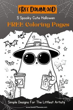 a halloween coloring page with the title free printable