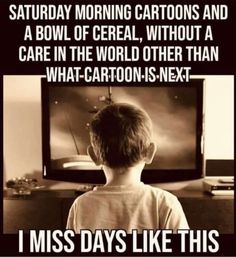 a little boy sitting in front of a tv with the caption i miss days like this