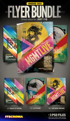 the flyer and cover design for an event - clubs / events flyers print templates