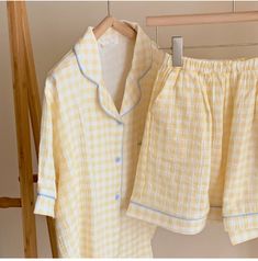 Elevate your sleepwear with our Vintage Gingham Shorts Pajama Set, crafted from 100% cotton for ultimate comfort. Embrace the soft and breathable fabric that gently drapes your body, providing a cozy night's sleep or lounging experience.The set includes a lightweight tank top and matching shorts with a delightful gingham pattern, evoking a sense of timeless charm. The shorts feature a stretchy waistband, ensuring a comfortable and secure fit, allowing you to move freely with ease. Indulge in the Vintage Gingham, Plaid Set, Shorts Pajama Set, Gingham Pants, Cute Pjs, Gingham Shorts, Silk Sleepwear, Gingham Pattern, Stylish Beds