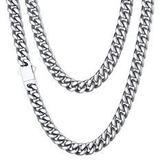 PRICES MAY VARY. ✦Men Cuban Chain: Sturdy construction, well-made curb chain necklace, great looking with fold over clasp. Chunky hiphop jewelry. ✦Size: 5mm/7mm/9mm/12mm Width, 18-30 inch length. ✦Material: Sturdy 316L stainless steel, 18k real gold plated/black metal plated. Highly resisted to rust, Safe and Comfortable for Skin,100% Nickel Free, Hypoallergenic. ✦Unique Gift-- Great gifts for Father's Day, Birthday, Christmas, Holiday, Stocking Stuffer, Graduation, Groomsman, Anniversary, Valen Hip Hop Jewelry Chains, Hiphop Jewelry, Cuban Chain Necklace, Cuban Link Chain Necklaces, Musica Rock, Miami Cuban, Hip Hop Jewelry, Cuban Link Chain, Cuban Chain