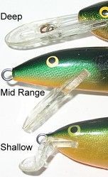 three different types of fishing lures