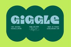 the logo for giggle is shown in blue and green with three smaller circles around it