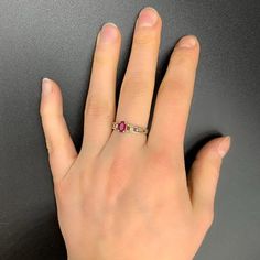 Handmade, antique ruby ring in 925 silver. It was manufactured in Germany in the 1960s and professionally reworked by a goldsmith in the 2000s.The ring has a 925 stamp inside and is studded with a ruby (approx. 6 mm x 4 mm x 1.5 mm). It is size 16 (56 1/2 or 7 3/4 in USA/ PQ in UK) More precisely the inside ring measures 19 mm x 19 mm x 2 mm at the narrowest point. The outer dimensions of the ring are 21 mm x 24 mm x 6 mm. The ring weighs 12,410 carats.On request with certificate of authenticity Ruby Birthstone Promise Ring With Rose Cut Diamonds, Lab-created Ruby Rings With Rose Cut Diamonds For Promise, Promise Ring With Rose Cut Diamonds And Lab-created Ruby, Pink Ruby Ring With Accent Stones For Promise, Lab-created Ruby Ring With Rose Cut Diamonds For Promise, Ruby Ring With Rose Cut Diamonds For Promise, Ruby Ring With Accent Stones For Promise, Pink Ruby Promise Ring With Prong Setting, Lab-created Ruby Ring With Center Stone