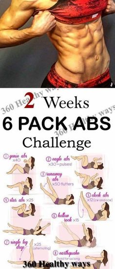 the six weeks 6 pack abs challenge is shown in this image and shows how to do it