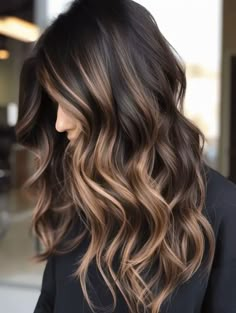 Dark Hair With Highlights, Balayage Hair Dark, Hair With Highlights