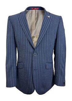 Top Seller for Mens Blazer Wool Jacket Regatta Boating Striped Stripe Blue Pinstripe Stretch, Men's Clothing Striped Formal Outerwear For Spring, Formal Striped Outerwear For Spring, Striped Single Breasted Long Sleeve Outerwear, Spring Formal Striped Outerwear, Fitted Blazer With Vertical Stripes And Long Sleeves, Elegant Vertical Stripe Outerwear For Spring, Fitted Long Sleeve Blazer With Vertical Stripes, Elegant Spring Outerwear With Vertical Stripes, Tailored Outerwear With Vertical Stripes And Long Sleeves