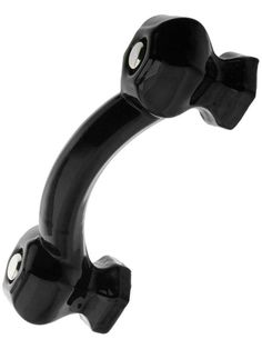 a black handlebar on a white background