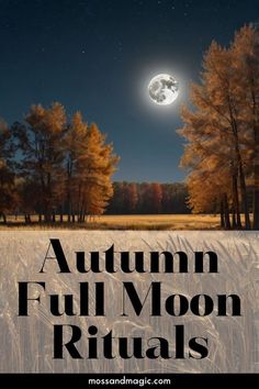 autumn full moon rituals with the words,'autumn full moon rituals '