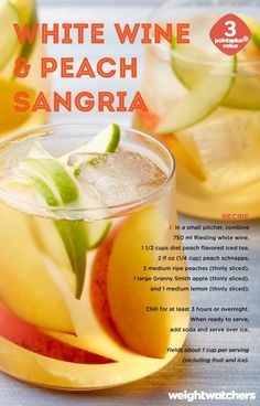 the recipe for white wine and peach sangria