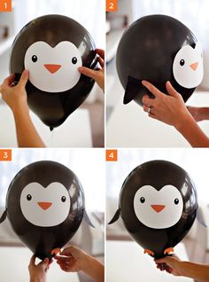 how to make a penguin balloon