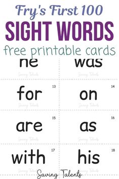 a printable sight words game for kids to practice their handwriting and spelling skills with