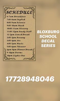 an old poster with the dates and times on it for st benedict's boxburg school decal series