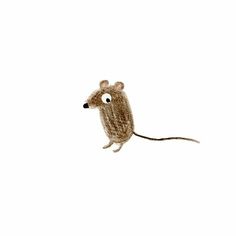 a drawing of a mouse with eyes on it's back legs and head in the air