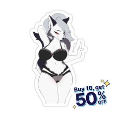 Decorate laptops, Hydro Flasks, cars and more with removable kiss-cut, vinyl decal stickers. Glossy, matte, and transparent options in various sizes. Super durable and water-resistant. Helluva Boss Sticker, Loona Hellhound, Loona Art, Loona Wolf, Roxanne Wolf, Anime Traps, Cartoon Girls, Woman Art, Hotel Art