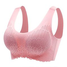 Color: 4.0-pink, Bands Size: M Lace Sports Bra, Push Up Pads, Seamless Sports Bra, Soft Bra, Plus Size Bra, Seamless Bra, Support Bras, Sport Bra, Vest Top