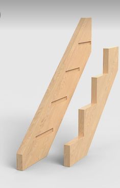 a set of stairs made out of wood