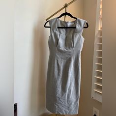 Stunning Tailored Light Grey Calvin Klein Fitted Dress. Pleated Bust And Fitted Pencil Skirt. Dress Was Gifted To Me But Never Worn As It’s Too Small, No Tags. Affordable Calvin Klein Workwear Dresses, Grey Calvin Klein, Pencil Skirt Dress, Dress Pleated, Calvin Klein Dress, Calvin Klein Dresses, Skirt Dress, Womens Calvin Klein, Fitted Dress