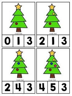 the christmas tree counting game with numbers