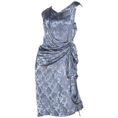 1920S Blue Silk & Silver Floral Lamé Draped Cocktail Dress Shiny Silver Dress, Lamé Dress, 1920s Inspired Dresses, Twenties Dress, 1920s Evening Dress, Dresses Silver, Beaded Flapper Dress, Cocktail Dress Blue, Lame Dress