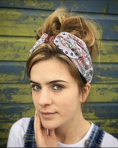 Fabric turban head band in a paisley cotton print, based on the 1940s land girl style and 1950s Rockabilly fashions. A real statement piece with a standard 1 inch width inner Alice band attached within the lining to provide an easy to wear design. Our range of turban bands are the perfect easy to wear accessory and are worn exactly as an Alice band finishing behind the ears. (These bands do not go all the way around the back of the head, so are perfect for all hair styles. This unique creation i Bohemian Cotton Headscarf With Bandana Print, Adjustable Cotton Bohemian Headscarf, Bohemian Cotton Headwrap For Festivals, Bohemian Cotton Headwrap, One Size Fits Most, Bohemian Cotton Headwrap One Size Fits Most, Trendy Cotton Headscarf, White Bohemian Headscarf Headband, Bohemian Cotton Headscarf Styled As Headband, White Bohemian Headband Headscarf